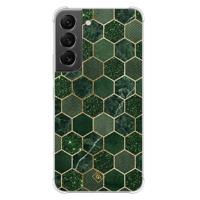 Samsung Galaxy S22 shockproof hoesje - Kubus groen - thumbnail