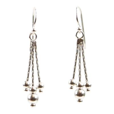 Zilveren Dakini Oorhanger met 3 Kettinkjes SP31600 Zilveren Dakini Oorhanger met 3 Kettinkjes SP31600