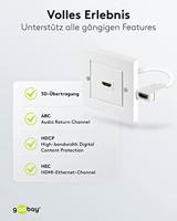 HDMI naar HDMI 1.4 (F) Inbouwdoos - 1 poort - 4K, 3D & Full HD (1080p HD) - thumbnail