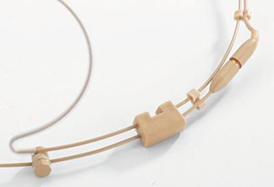 Monacor HSE-152A/SK Zangmicrofoon Headset Zendmethode:Kabelgebonden Incl. windkap Mini-XLR Kabelgebonden