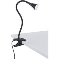 LED Klemlamp - Trion Vipa - 3W - Warm Wit 3000K - Glans Zwart - Kunststof - thumbnail