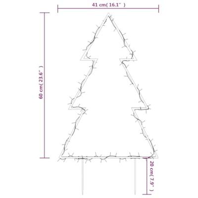 Kerstverlichting kerstboom met grondpinnen 80 LED's 60 cm - thumbnail