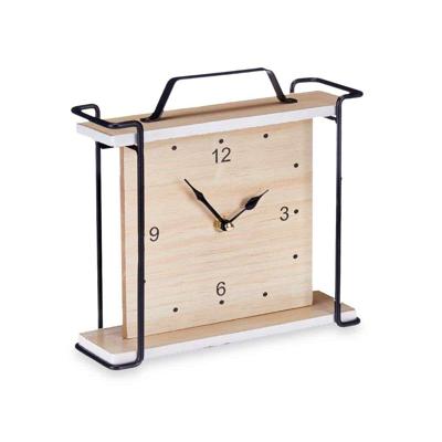 Tafelklok Gift Decor Zwart Hout (6 Stuks)