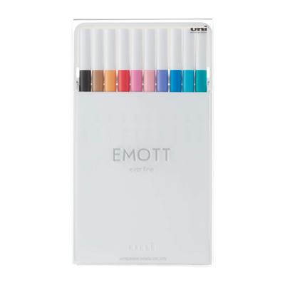 Uni - Emott Fineliner - 10 Assorted, No. 2 Uni - Emott Fineliner - 10 Assorted, No. 2