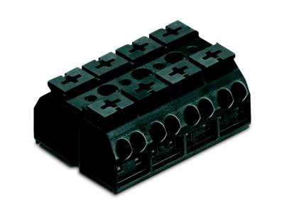 WAGO 862-504 Apparaataansluitklem Veerklem Zwart 200 stuk(s)