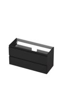 Onderkast INK 2 laden greeploos gelakt 100 cm x 40 cm x 52 cm Mat zwart 1241026 - thumbnail