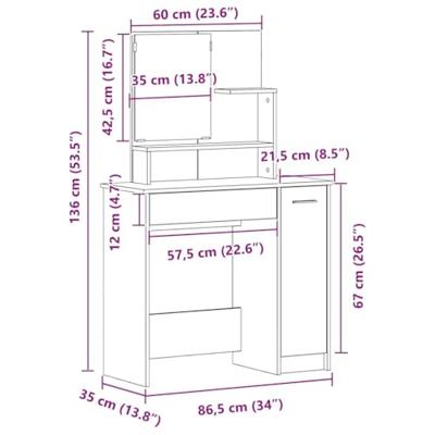 Plafondtafel Zwart eiken 86.5 x 35 x 136 cm Bewerkt hout Plafondtafel Zwart eiken 86.5 x 35 x 136 cm Bewerkt hout