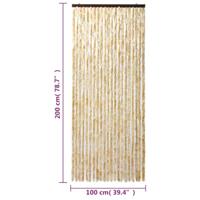 VidaXL Vliegengordijn 100x200 cm chenille beige - thumbnail