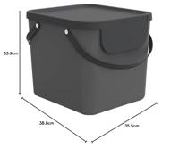 Rotho Albula Wasmand 40L Antraciet - thumbnail