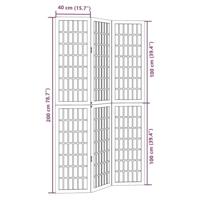 Kamerscherm met 3 panelen massief paulowniahout zwart - thumbnail