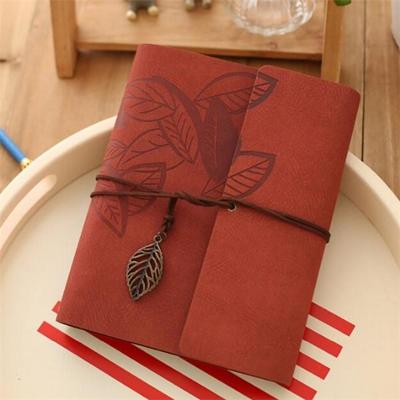 PU lederen Vintage antieke Kraft papier foto albums (Maroon)