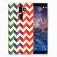 Nokia 7 Plus | TPU bumper | Zigzag Multi Color - thumbnail