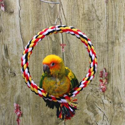 Huisdier vogel Bite-resistente katoen touw Swing ring Toy Climbing ring grootte: diameter 18cm Huisdier vogel Bite-resistente katoen touw Swing ring Toy Climbing ring grootte: diameter 18cm