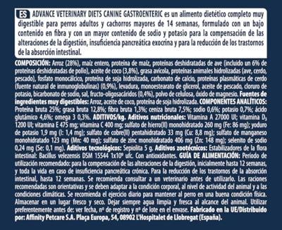 ADVANCE VETERINARY DIET DOG GASTROENTRIC SPIJSVERTERING - thumbnail