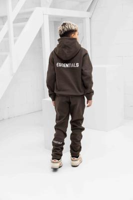 Cou7ure Essentials Rubber Trainingspak Kids Donkergrijs - Maat 128 - Kleur: Donkergrijs | Soccerfanshop