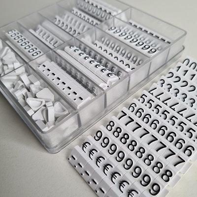 Prijscassette Etalage 10mm wit/zwart Prijscassette Etalage 10mm wit/zwart