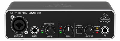 Behringer UMC22 aanvullende muziekapparatuur Concert/studio Pre-amp