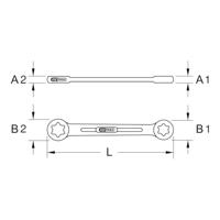 KS Tools 5180861 518.0861 Dubbele ringsleutel Sleutelbreedte (metrisch) 6 - 8 mm - thumbnail