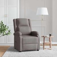 Fauteuil verstelbaar stof taupe - thumbnail