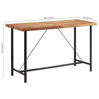 Bartafel 180x70x107 cm massief acaciahout en ijzer - thumbnail
