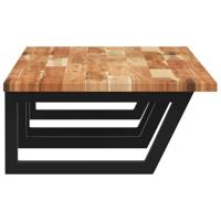 Badkamer wandschap staal en massief acaciahout - thumbnail