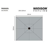 Parasol MORAIRA PUSH-UP 230x230 ecru - thumbnail