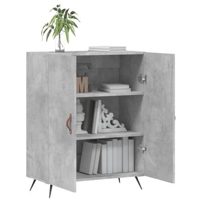 Dressoir 69,5x34x90 cm bewerkt hout betongrijs