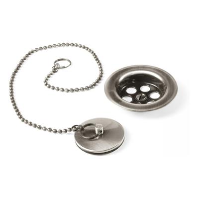 Afvoerplug Tres Clasic | Vaste waste (wel afluitbaar) | Messing | Rond | RVS look Afvoerplug Tres Clasic | Vaste waste (wel afluitbaar) | Messing | Rond | RVS look