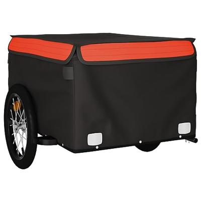 Fietstrailer 45 kg ijzer zwart en oranje Fietstrailer 45 kg ijzer zwart en oranje
