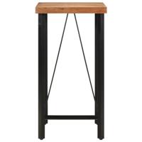Bartafel 55x55x107 cm massief acaciahout en ijzer - thumbnail