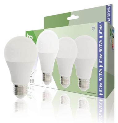 HQ HQLE27A603P02 Led Lamp 3 stuks E27 A60 9 W 806 Lm 2700 K HQ HQLE27A603P02 Led Lamp 3 stuks E27 A60 9 W 806 Lm 2700 K