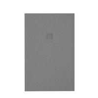 ZEZA Grade douchevloer - 90x110cm - antislip - antibacterieel - mineraalmarmer - rechthoek - mat cemento (grijs) 400000000000019487 - thumbnail