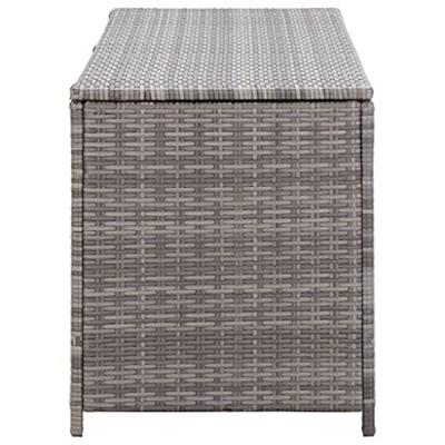 Tuinbox 120x50x60 cm poly rattan grijs