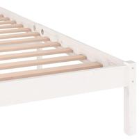 Bedframe massief grenenhout wit 160x200 cm - thumbnail
