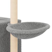 VidaXL Kattenmeubel met sisal krabpalen 145 cm lichtgrijs - thumbnail