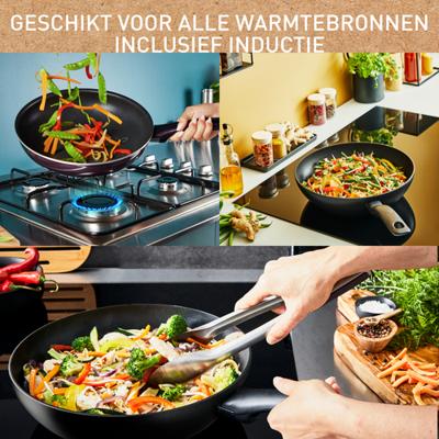 Tefal C47602 Koekenpan 20cm Change Black Pan Zwart