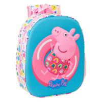Kinderrugzak Peppa Pig Blauw Wit Roze 27 x 33 x 10 cm 3D - thumbnail