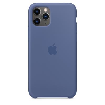 Achterzijde behuizing voor mobiele telefoon - silicone - linnenblauw - voor iPhone 11 Pro Achterzijde behuizing voor mobiele telefoon - silicone - linnenblauw - voor iPhone 11 Pro
