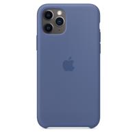 Achterzijde behuizing voor mobiele telefoon - silicone - linnenblauw - voor iPhone 11 Pro - thumbnail