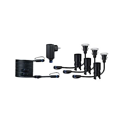 Paulmann 93697 Verlichtingssysteem Plug&Shine LED-buiteninbouwlampen (basisset) Set van 3 stuks LED 7.5 W Warmwit Zilver
