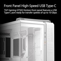 ASUS TUF Gaming GT502 Horizon ATX Mid-Tower Gaming Case (grenzeloos panoramisch ontwerp, dual-chamber, onafhankelijke CPU- en GPU-koelzones, gereedschapsvrije zijpanelen, USB 10 Gbps - thumbnail