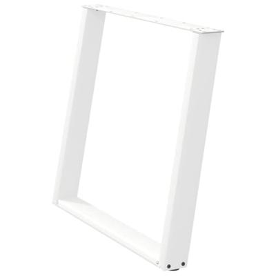 Eettafelpoten 2 st U-vormig 100x(72-73) cm staal wit