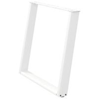 Eettafelpoten 2 st U-vormig 100x(72-73) cm staal wit - thumbnail