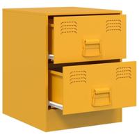 Nachtkastjes 2 st 34,5x39x44 cm staal geel - thumbnail