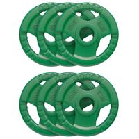 Voordeelbundel 30 kg (6 x 5 kg) Olympische Halterschijven Gripper Gietijzer - 50/51 mm - thumbnail