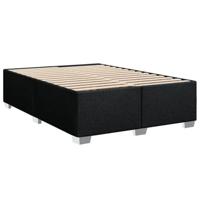 Boxspring met matras stof zwart 140x200 cm - thumbnail