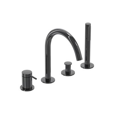 IVY Bond Badrandcombinatie - 4-wegs - mengkraan - draaibare uitloop - uittrekbare handdouche - Zwart chroom PVD 6301157 IVY Bond Badrandcombinatie - 4-wegs - mengkraan - draaibare uitloop - uittrekbare handdouche - Zwart chroom PVD 6301157