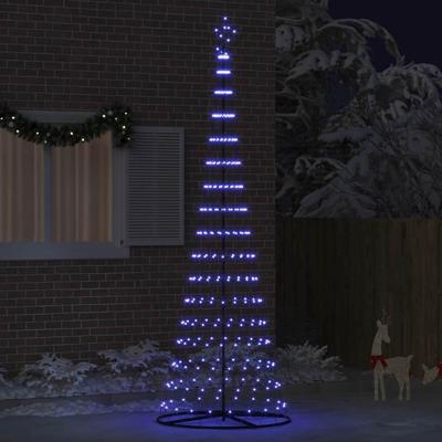LED Kerstboom met 350 LED Blauw 138.5 x 138.5 x 399 cm Metaal