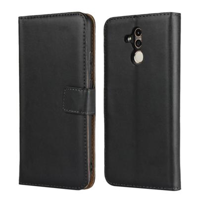 Lederen horizontale Flip holster voor Huawei mate 20 Lite/Maimang 7 met magnetische sluiting en beugel en kaartsleuf en portemonnee (zwart)