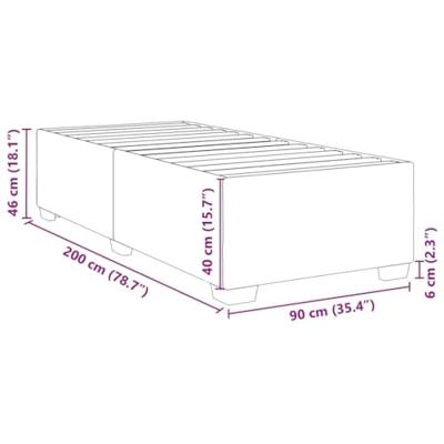 Bedframe zonder matras 90x200 cm stof lichtgrijs